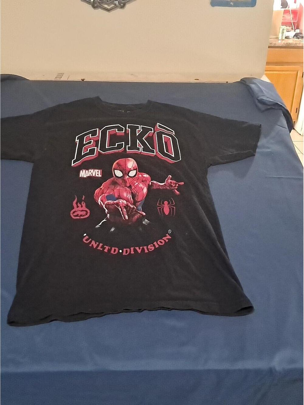 Marvel Spider-Man T-Shirtshiet Sleeve Size M Black Used Mens